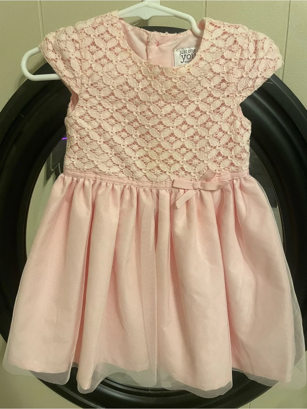 Carter's Light Pink Lace Bodice Tulle Skirt Dress